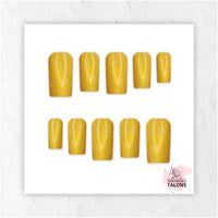 Midas Touch gold press-on nails