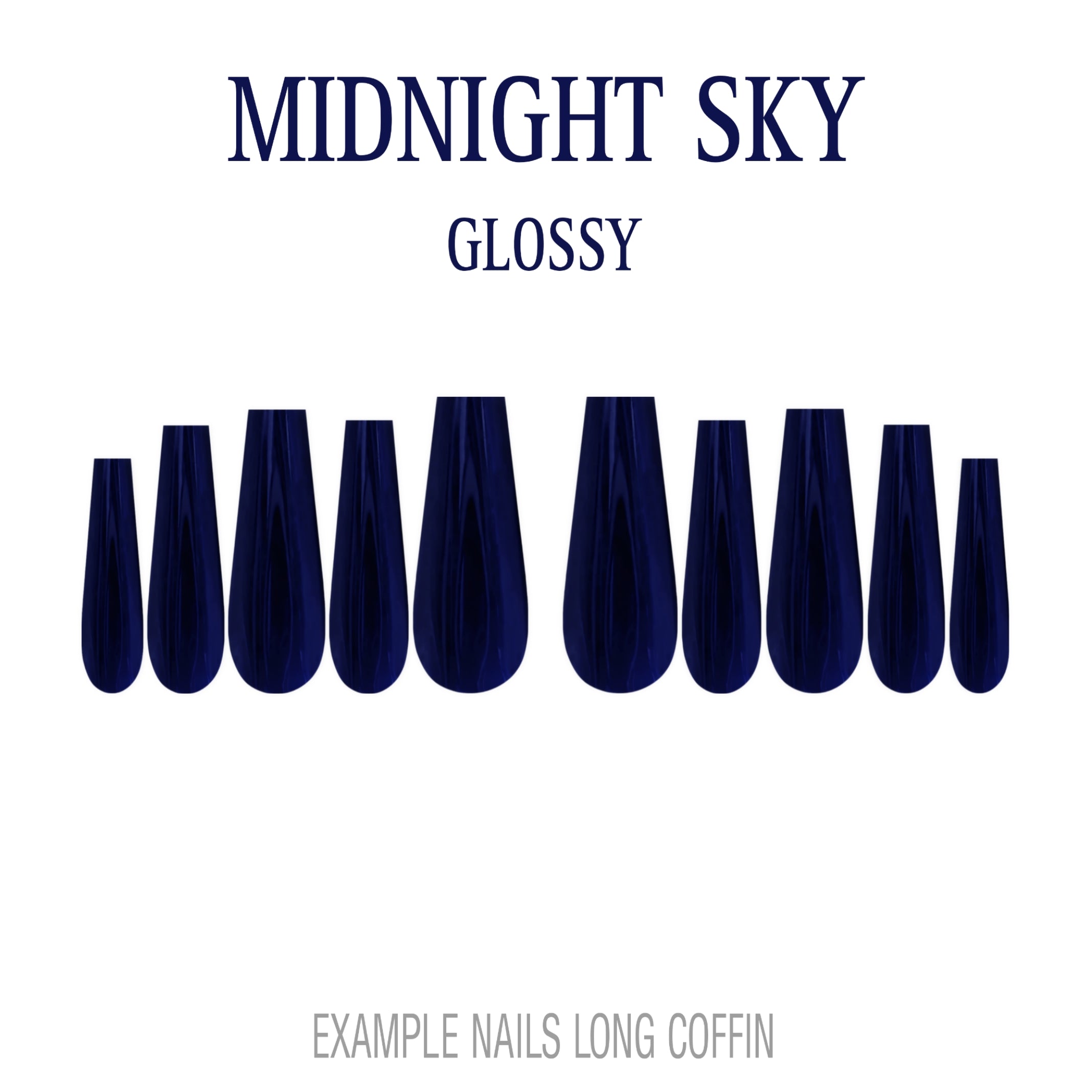 Midnight Sky navy blue press-on nails