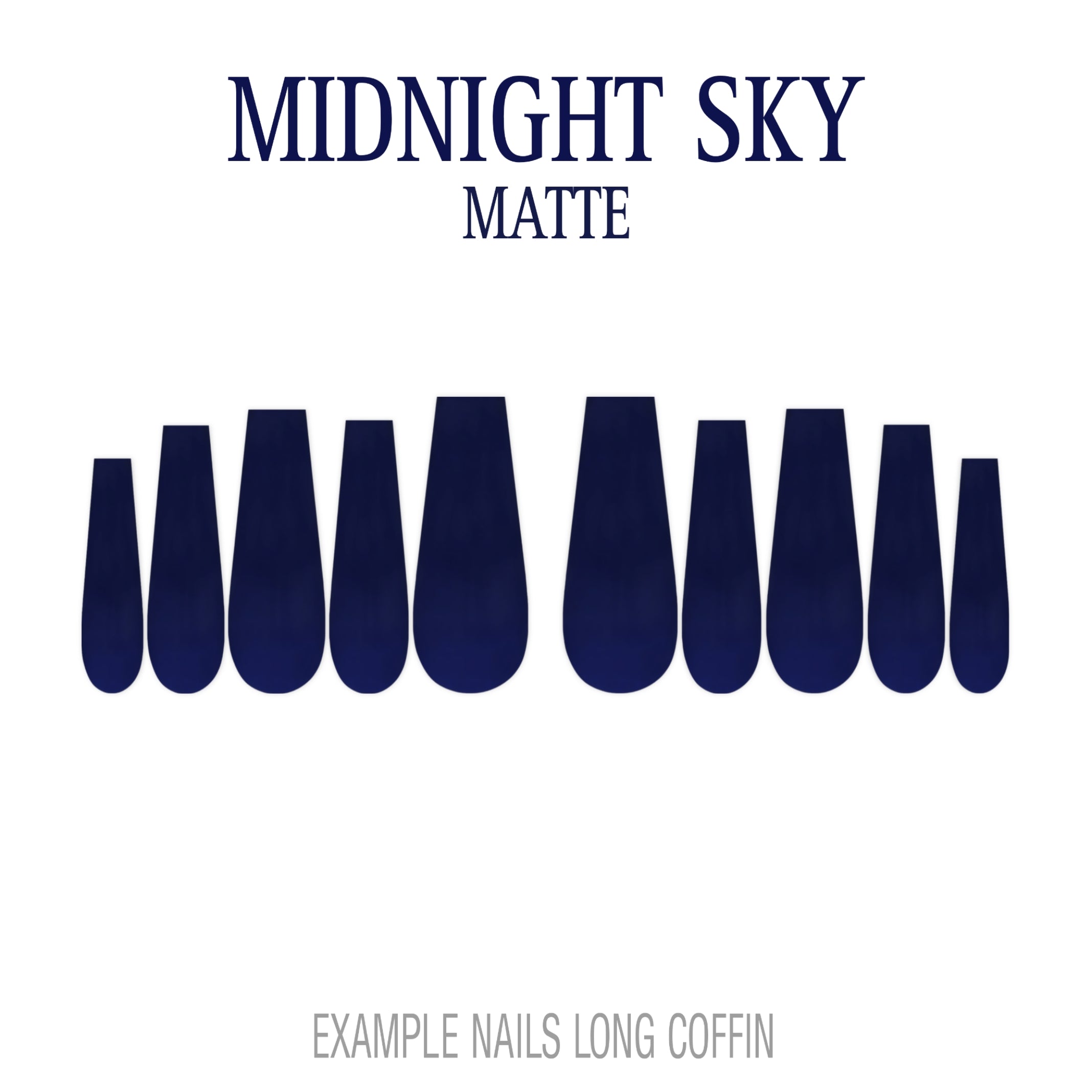 Midnight Sky navy blue press-on nails