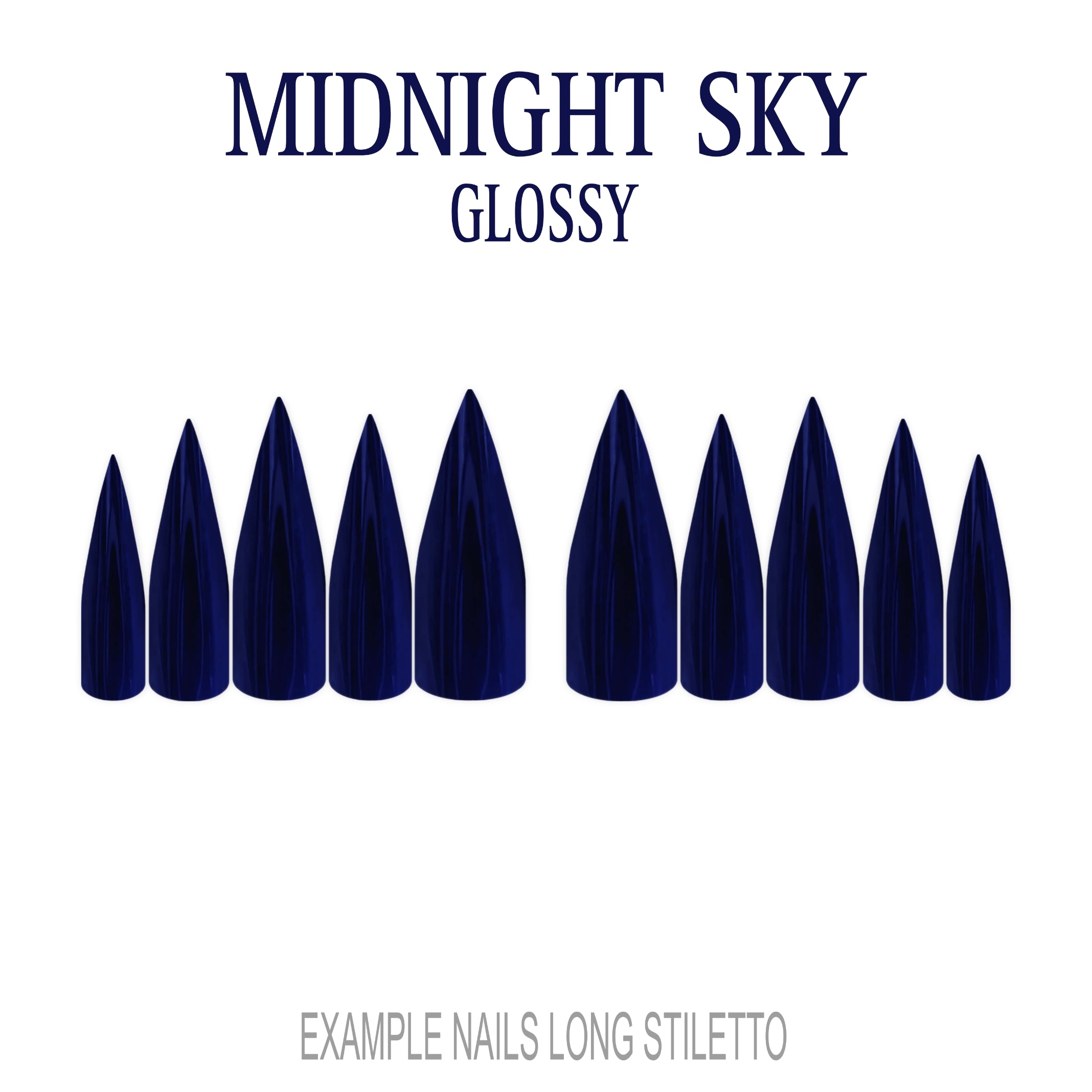 Midnight Sky navy blue press-on nails