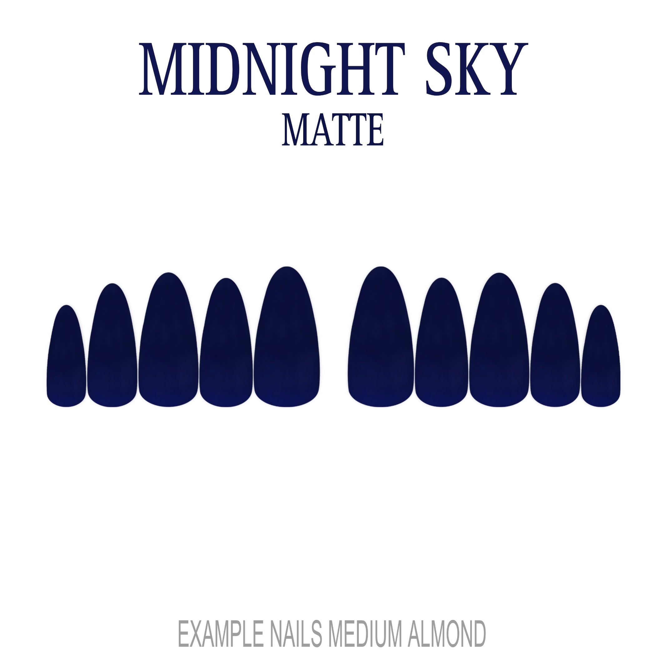 Midnight Sky navy blue press-on nails