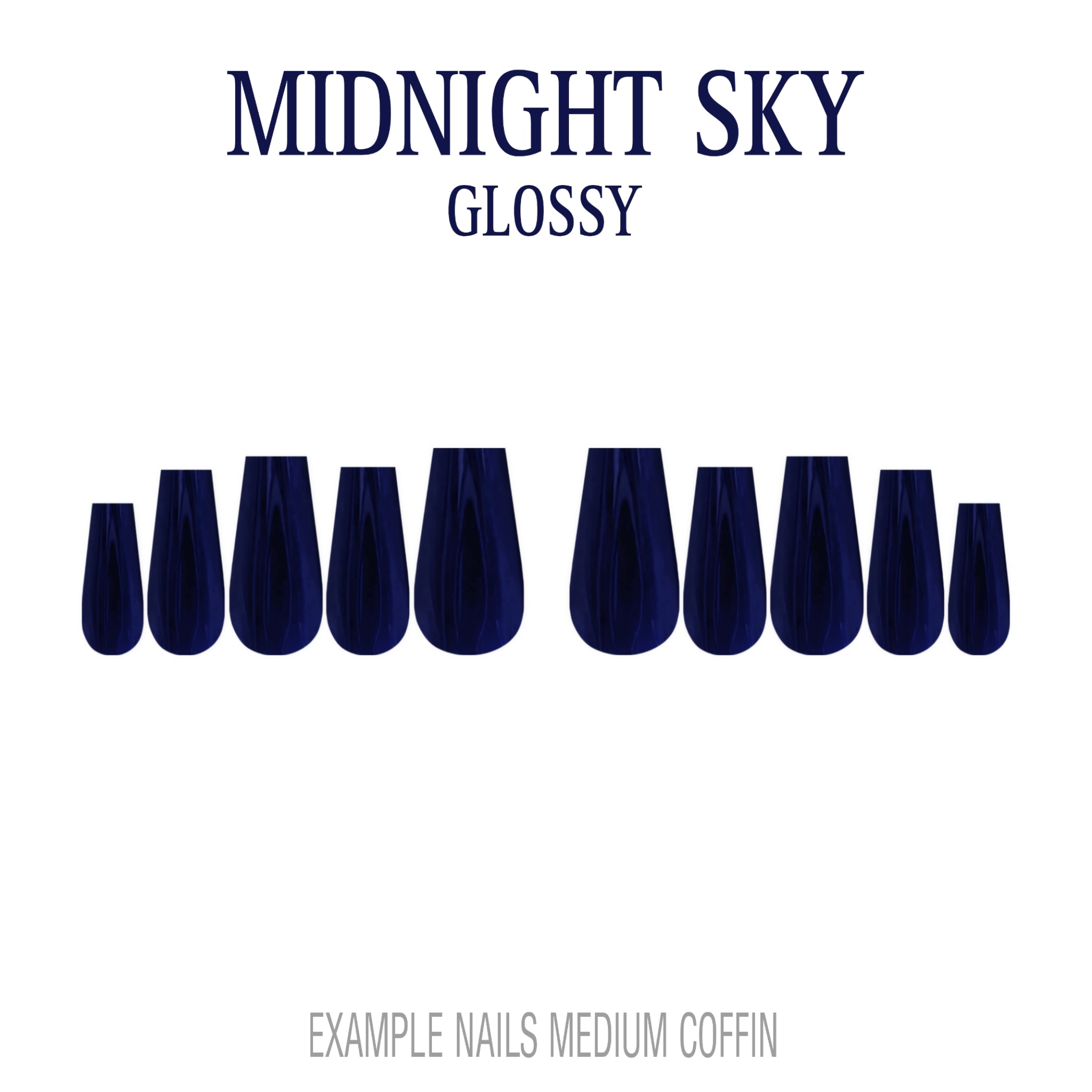 Midnight Sky navy blue press-on nails