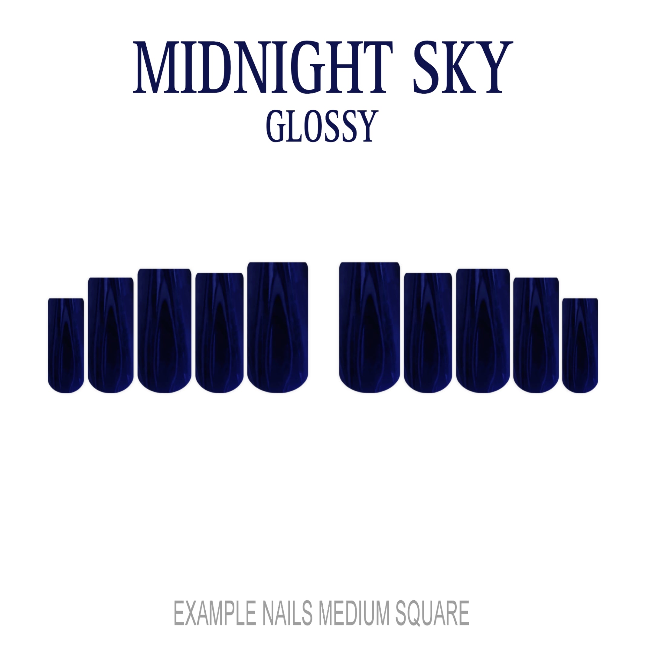 Midnight Sky navy blue press-on nails