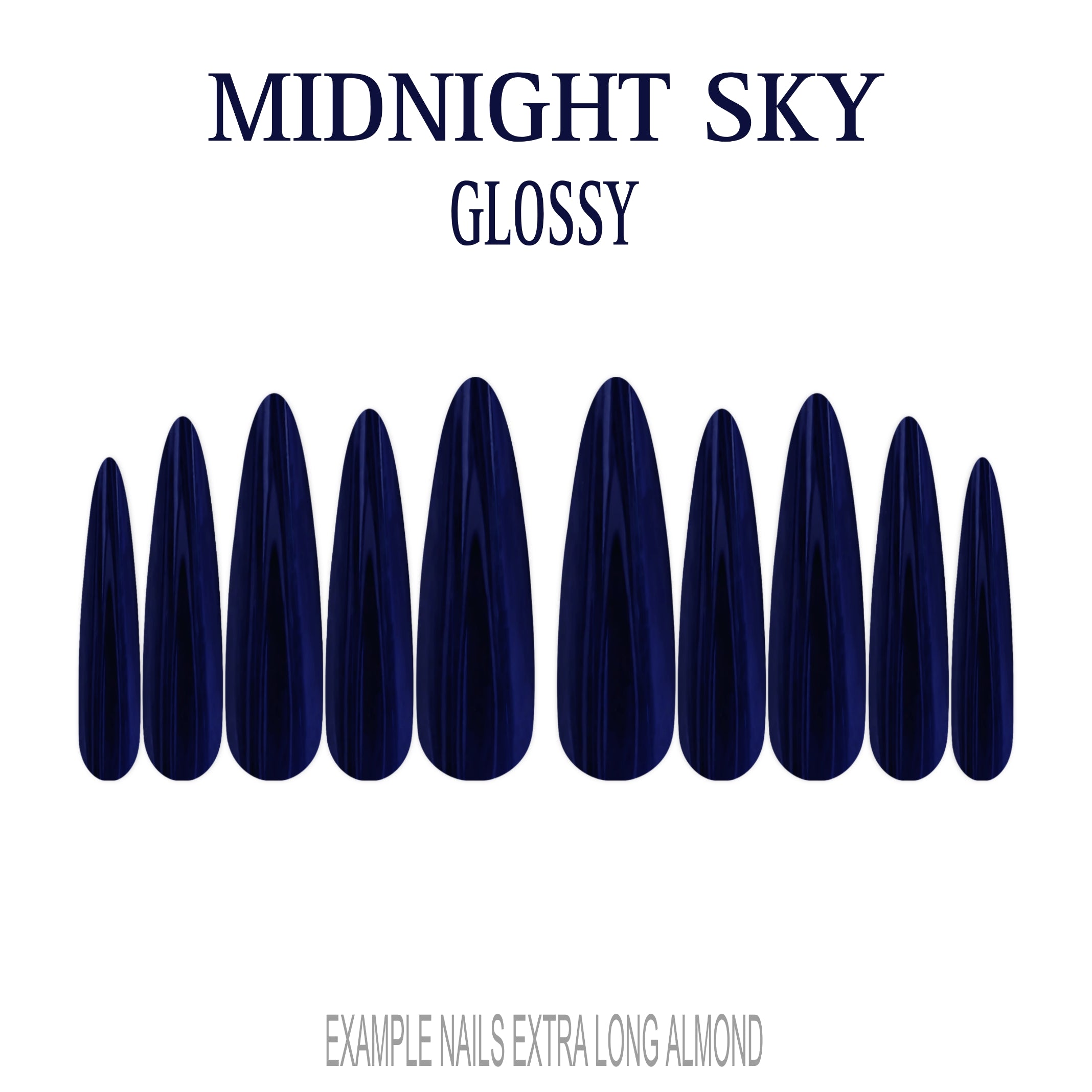 Midnight Sky navy blue press-on nails