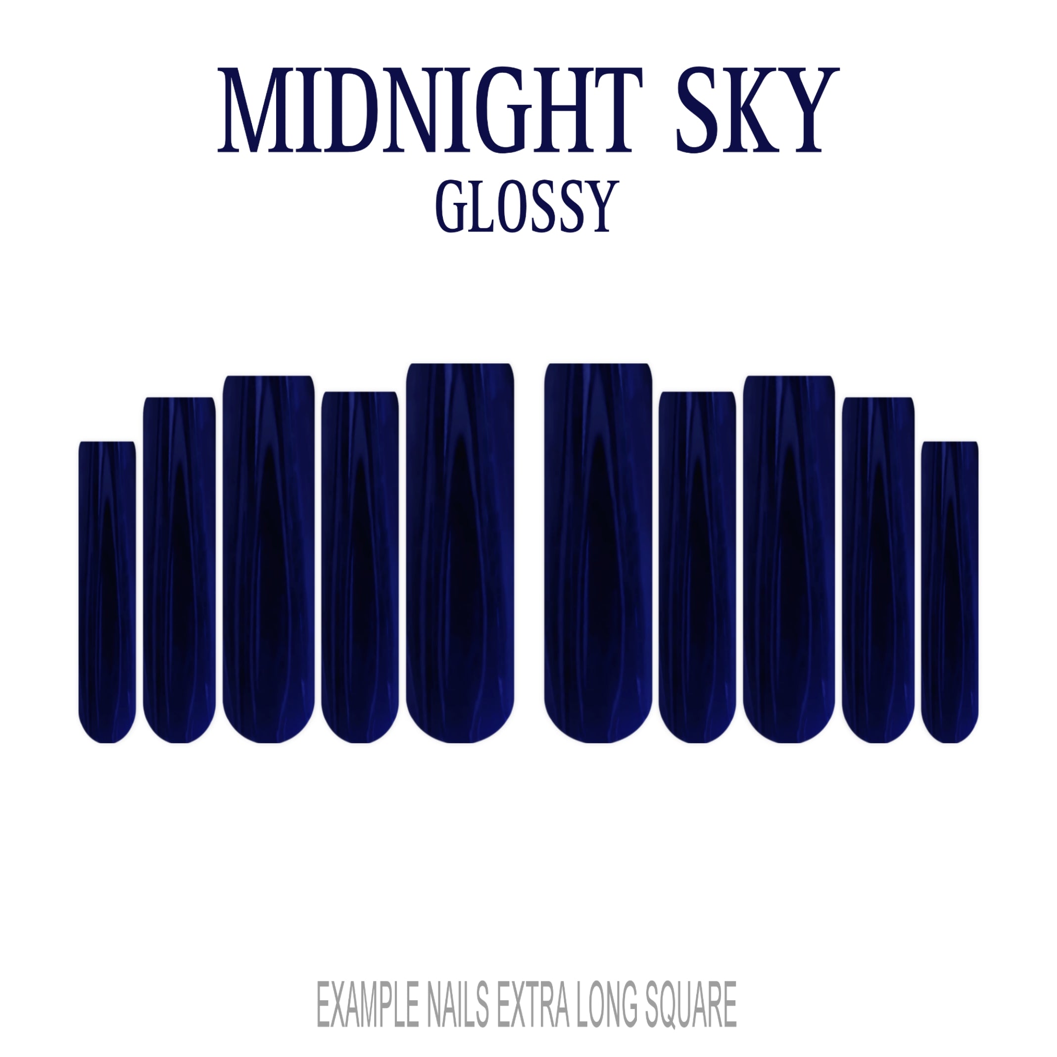 Midnight Sky navy blue press-on nails