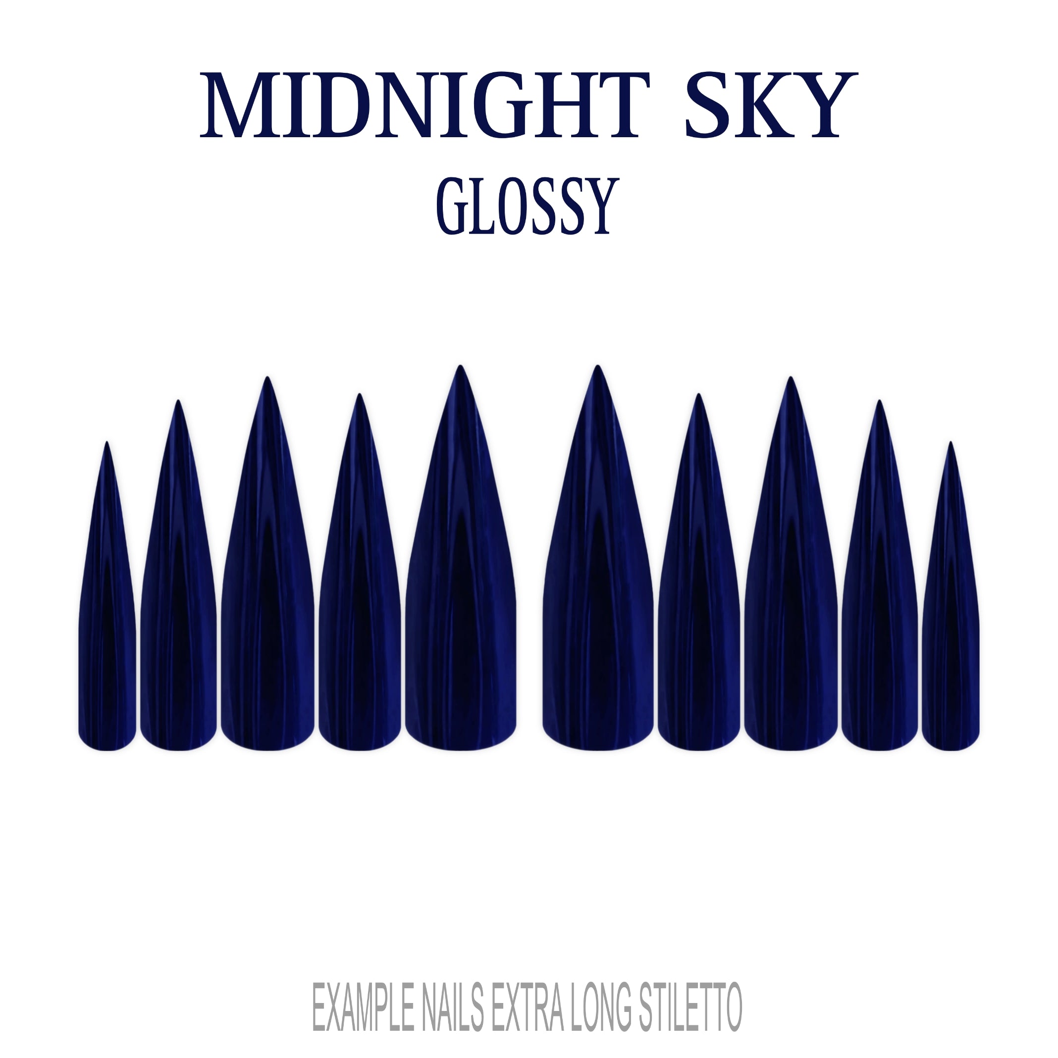 Midnight Sky navy blue press-on nails