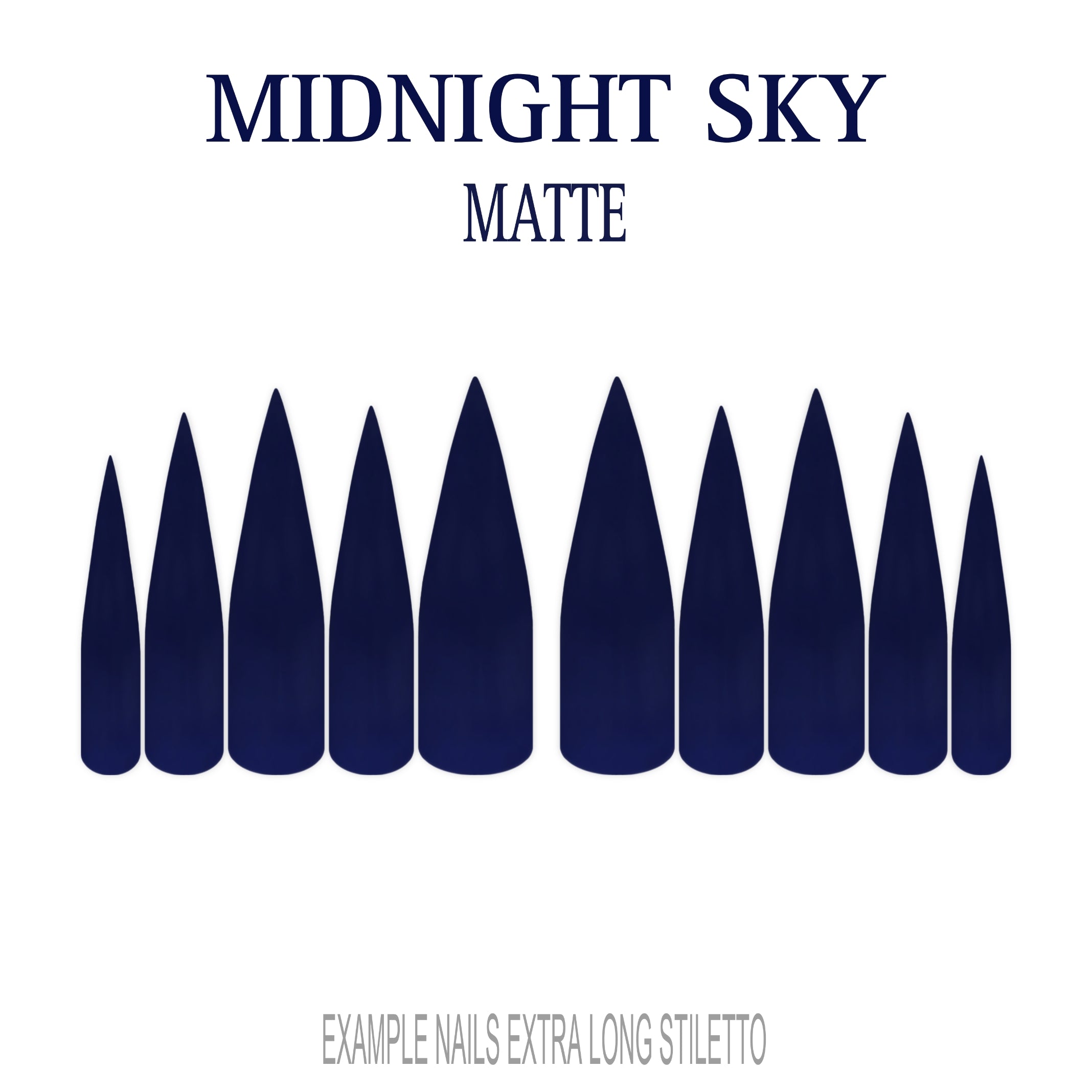 Midnight Sky navy blue press-on nails