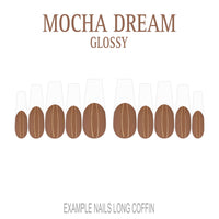 Mocha Dream mocha French tip nails