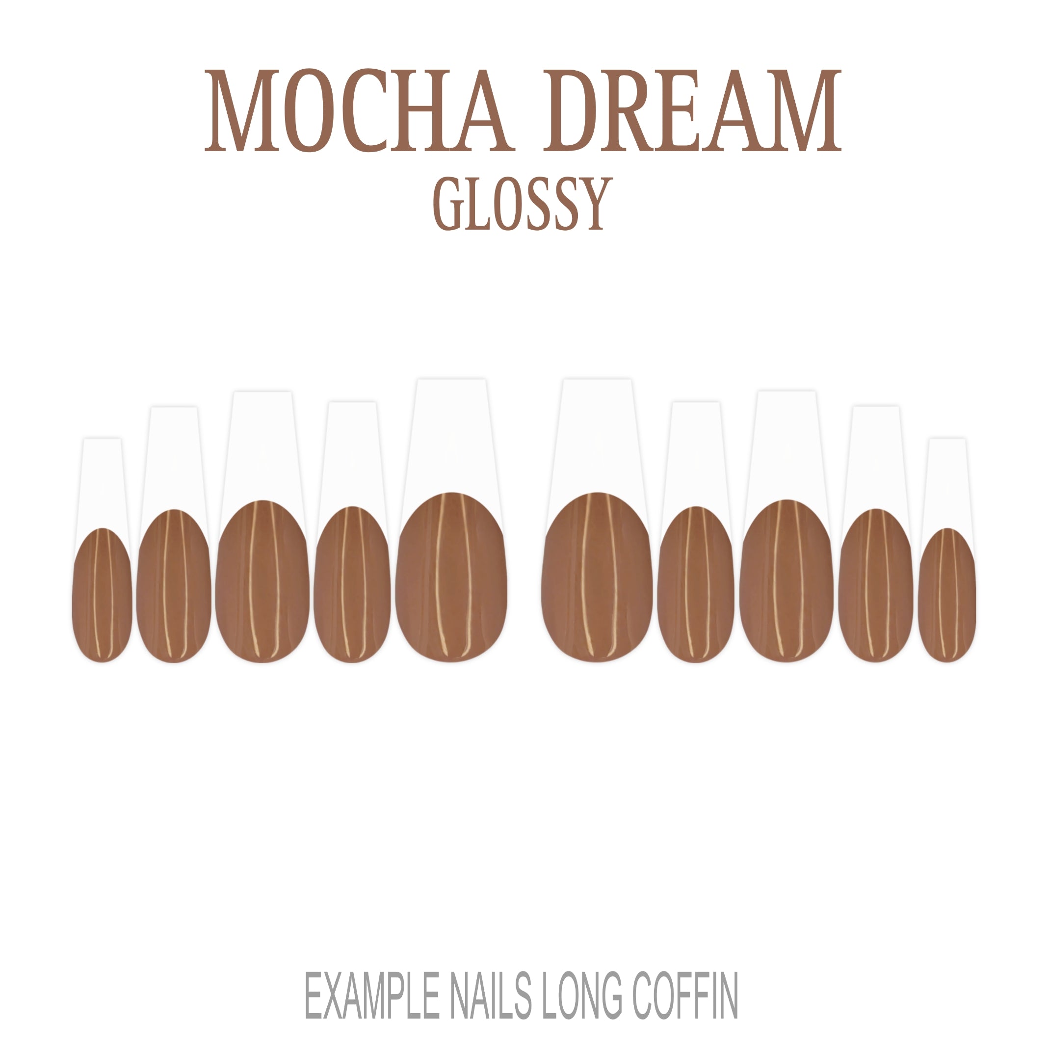 Mocha Dream mocha French tip nails