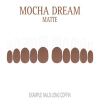 Mocha Dream mocha French tip nails