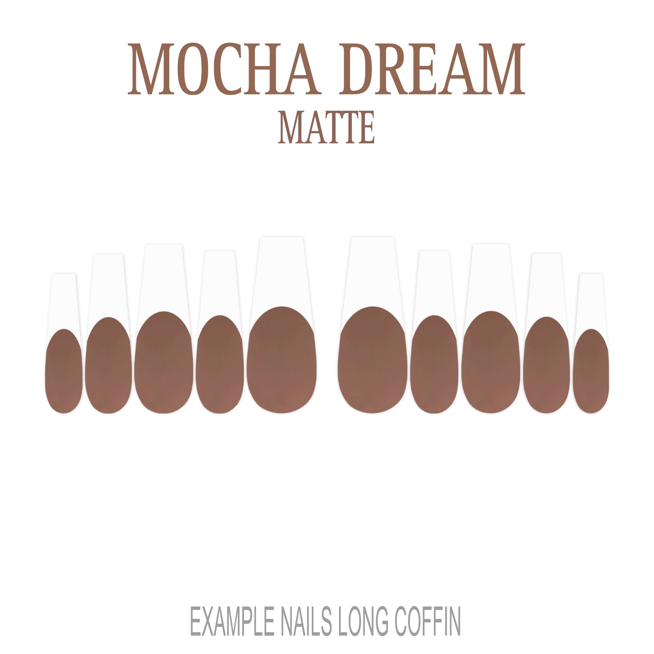 Mocha Dream mocha French tip nails