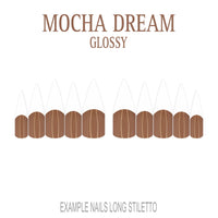 Mocha Dream mocha French tip nails