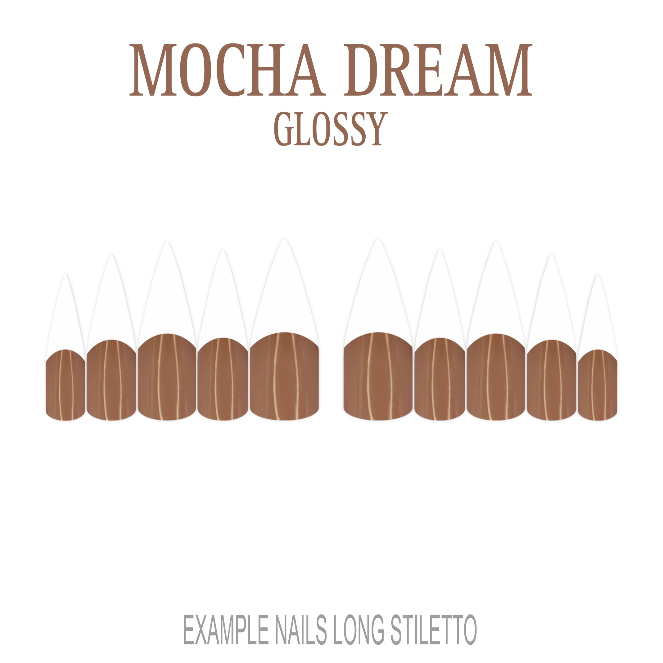 Mocha Dream mocha French tip nails