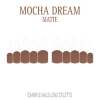 Mocha Dream mocha French tip nails