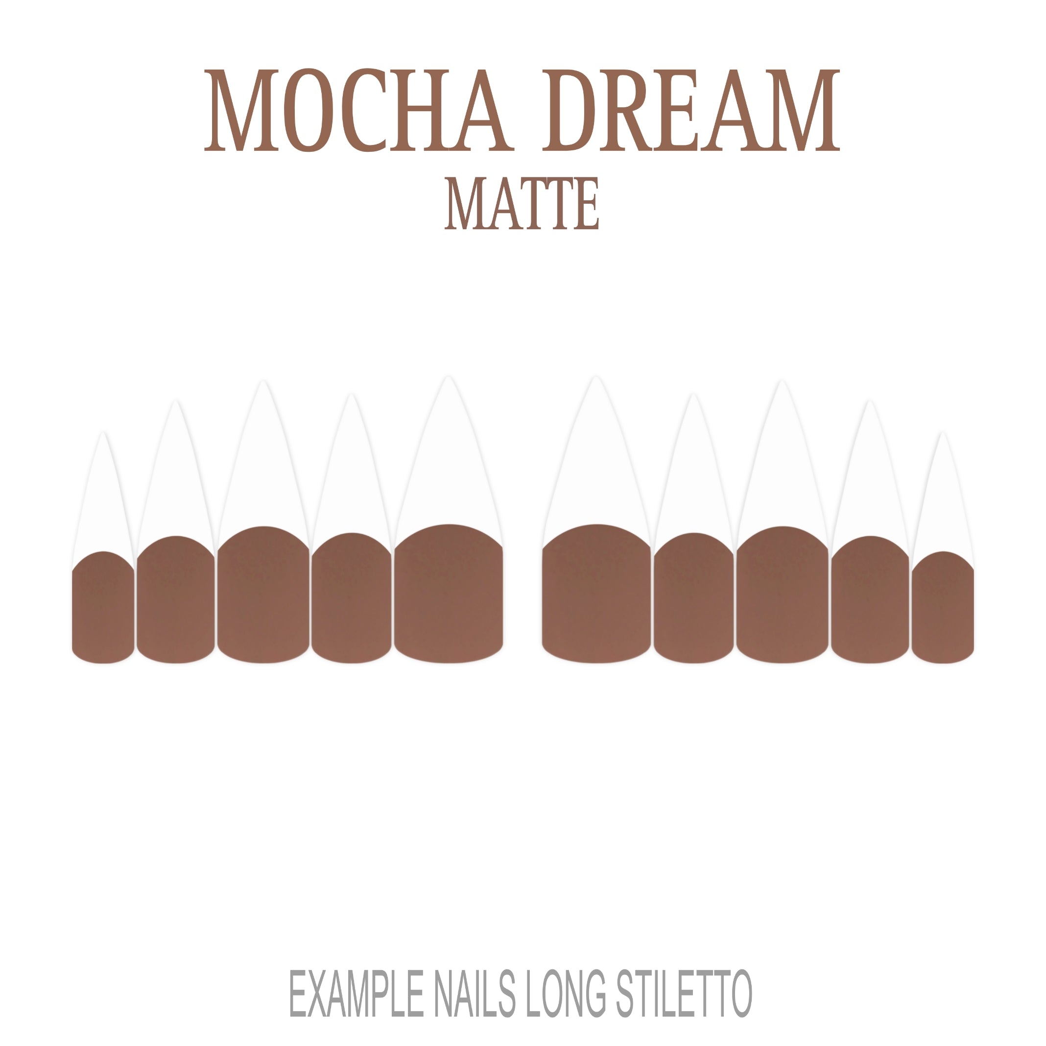 Mocha Dream mocha French tip nails