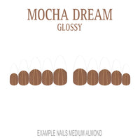 Mocha Dream mocha French tip nails