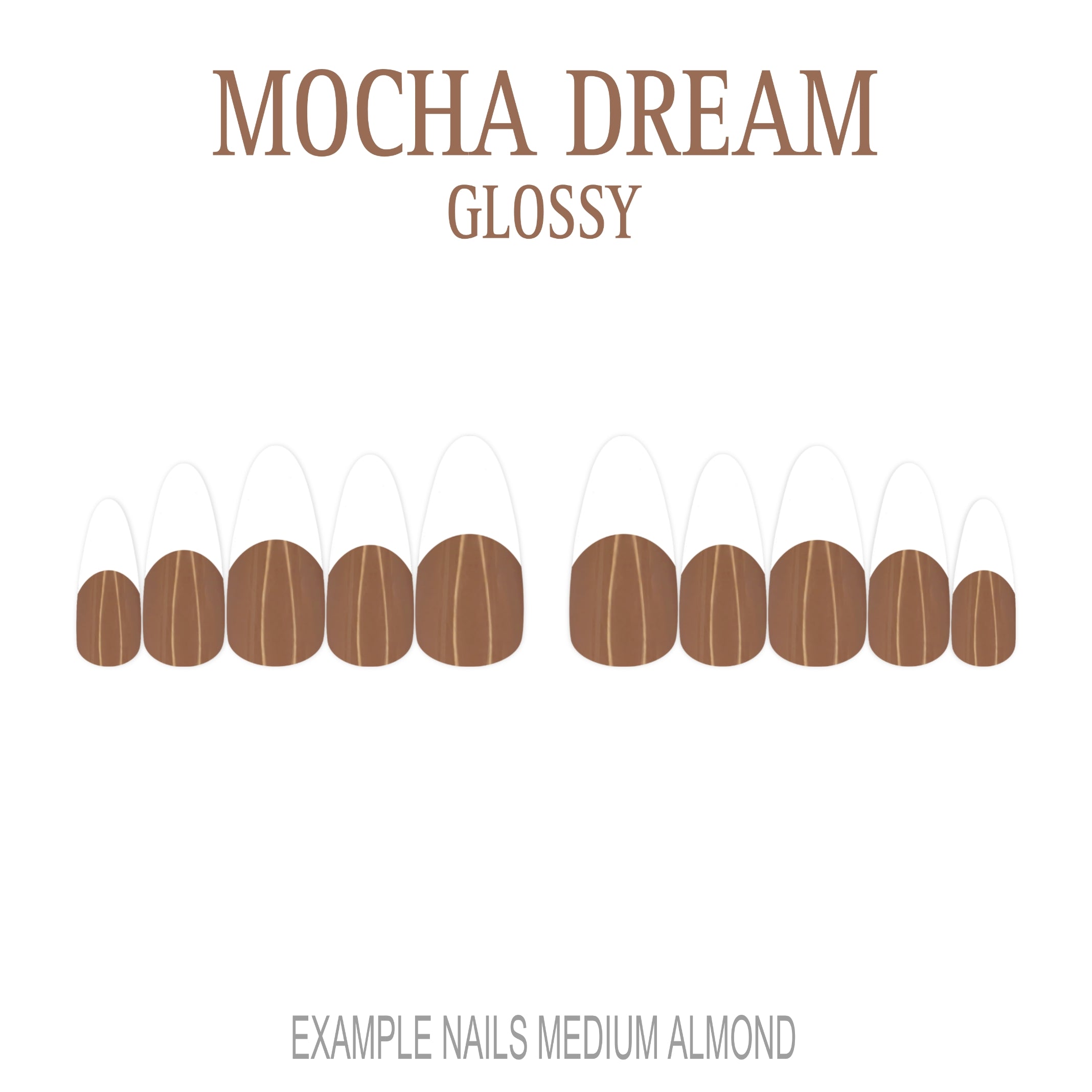 Mocha Dream mocha French tip nails