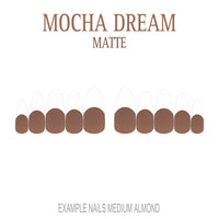 Mocha Dream mocha French tip nails