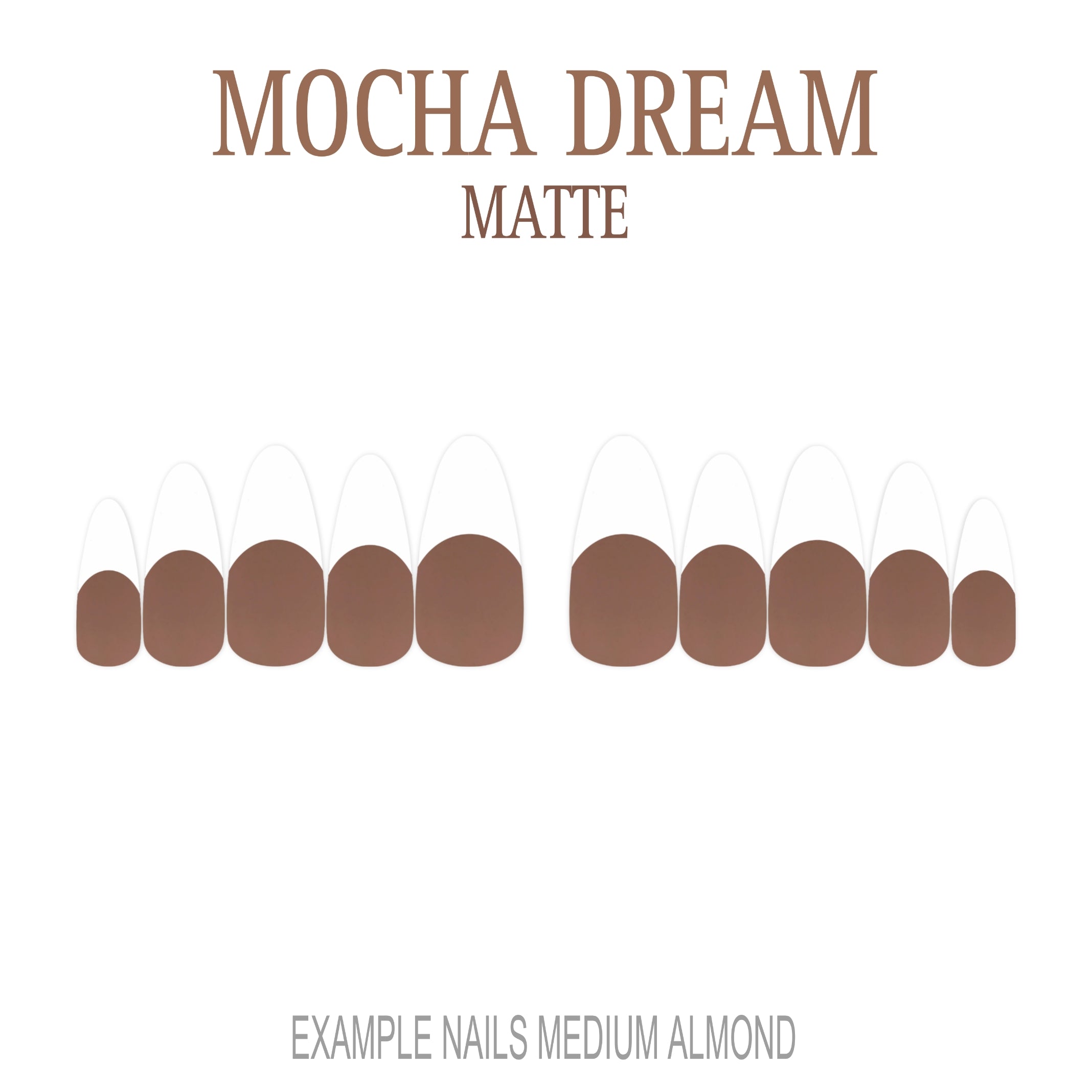 Mocha Dream mocha French tip nails