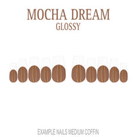 Mocha Dream mocha French tip nails