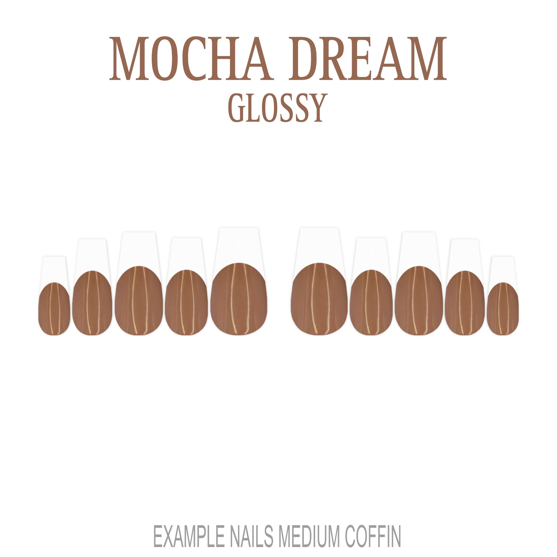 Mocha Dream mocha French tip nails