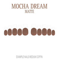 Mocha Dream mocha French tip nails