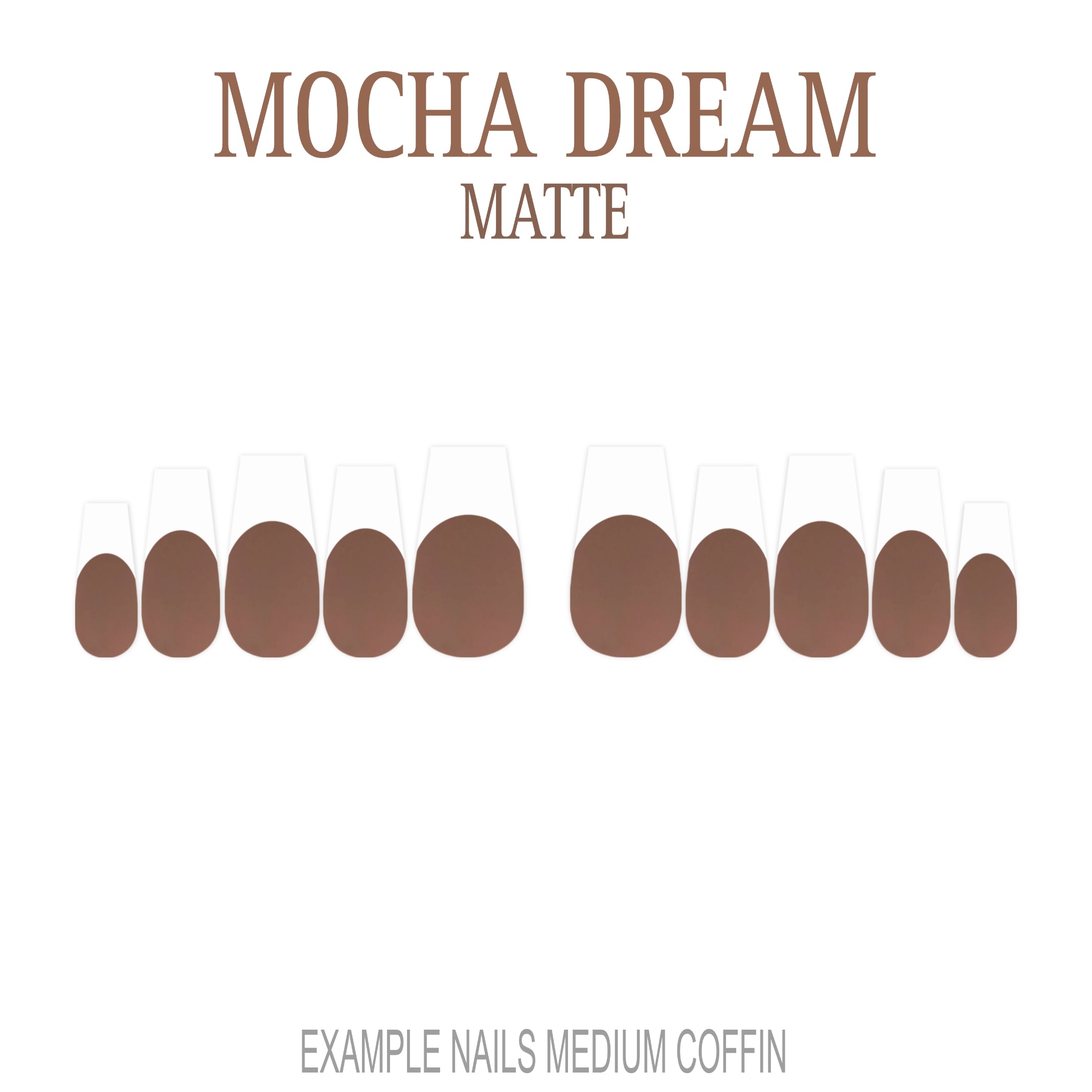 Mocha Dream mocha French tip nails