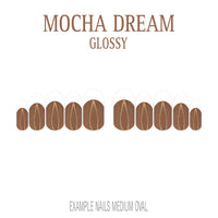 Mocha Dream mocha French tip nails