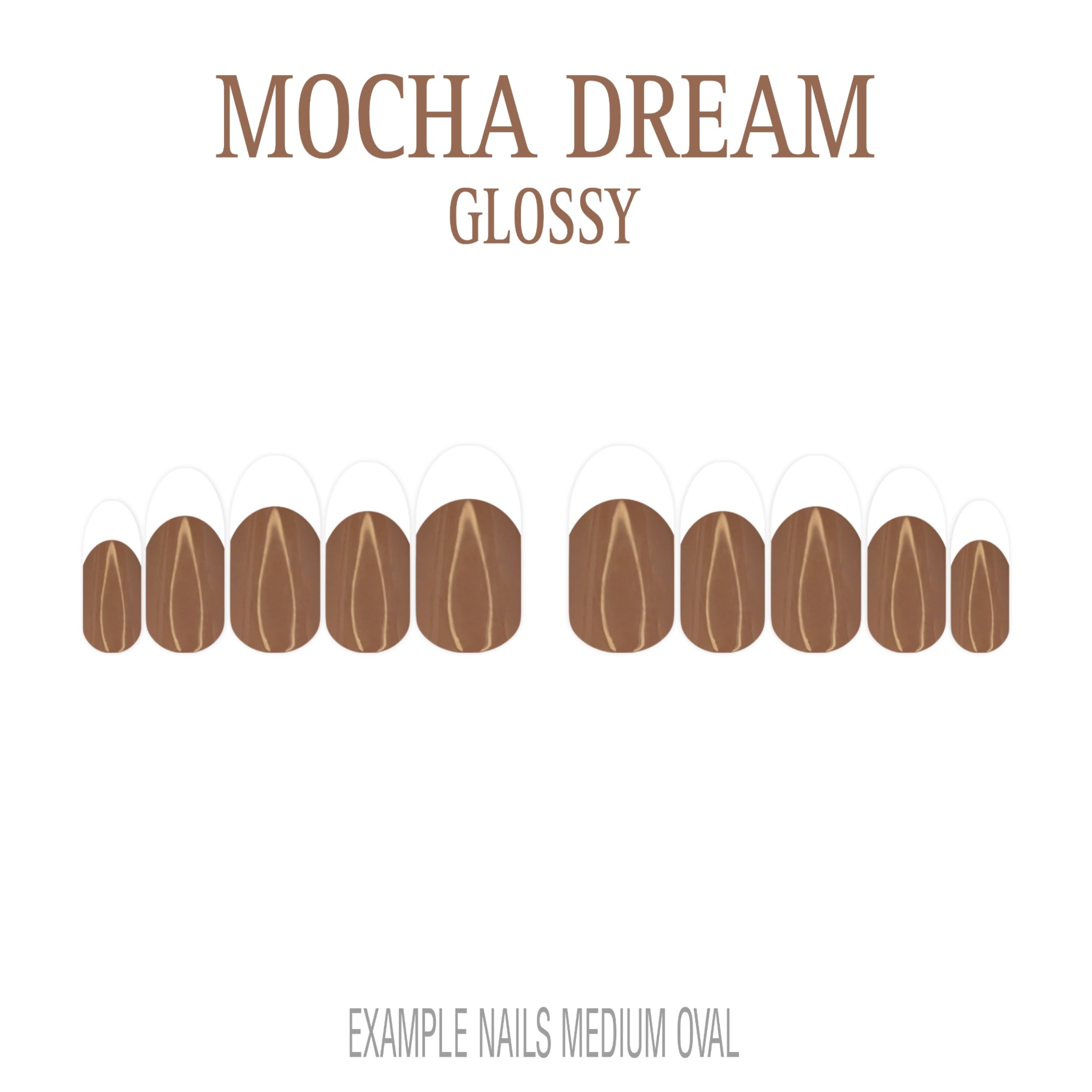 Mocha Dream mocha French tip nails