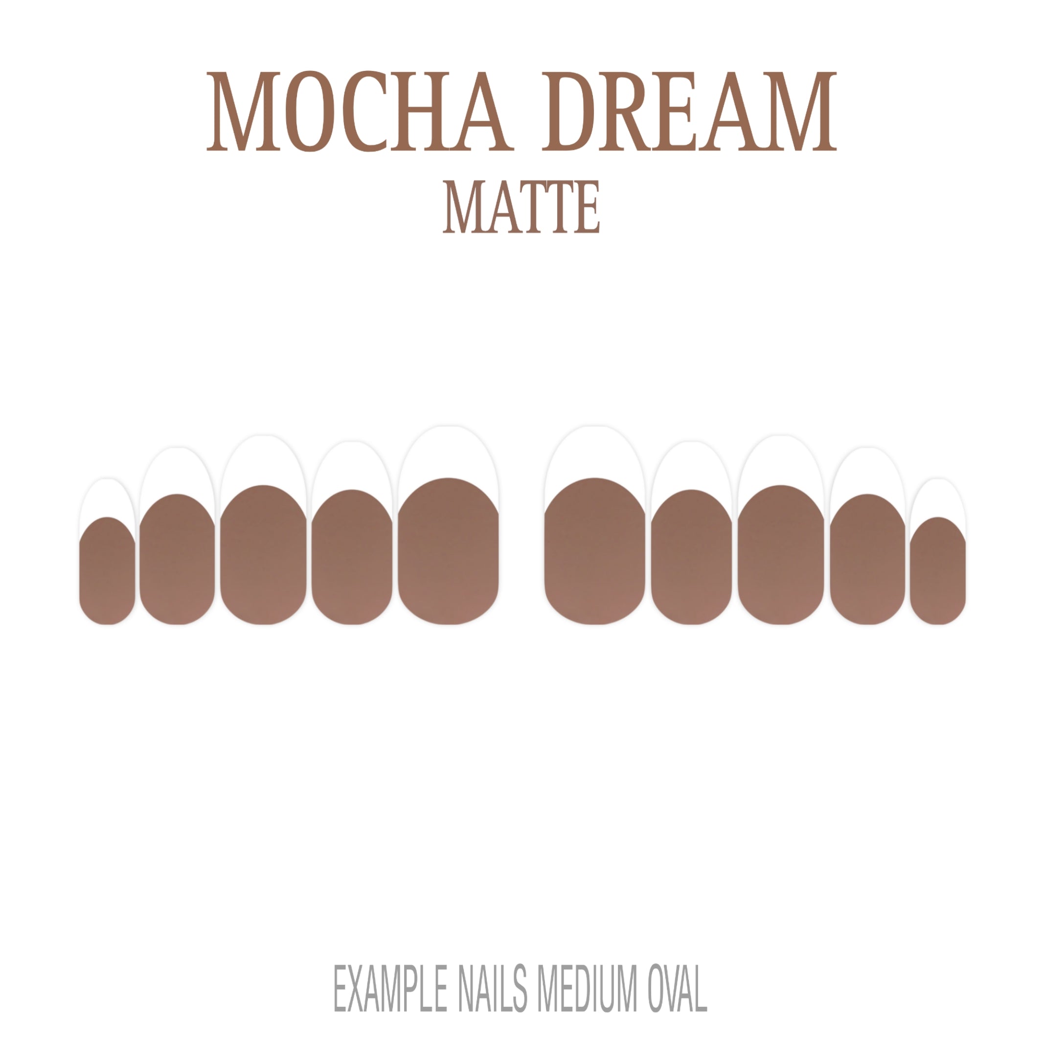 Mocha Dream mocha French tip nails