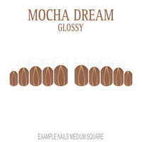 Mocha Dream mocha French tip nails