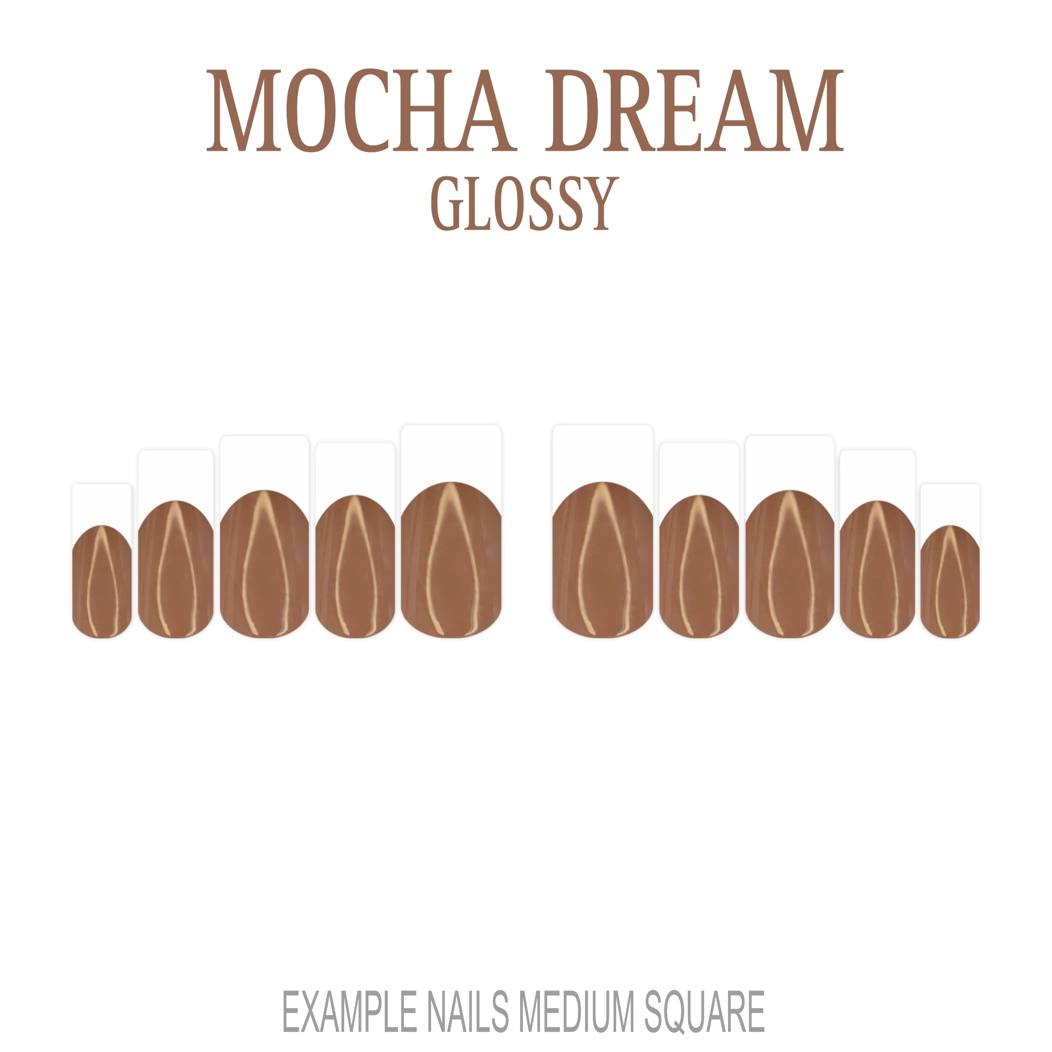 Mocha Dream mocha French tip nails