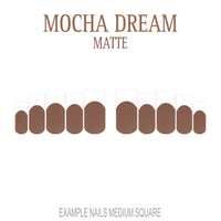Mocha Dream mocha French tip nails