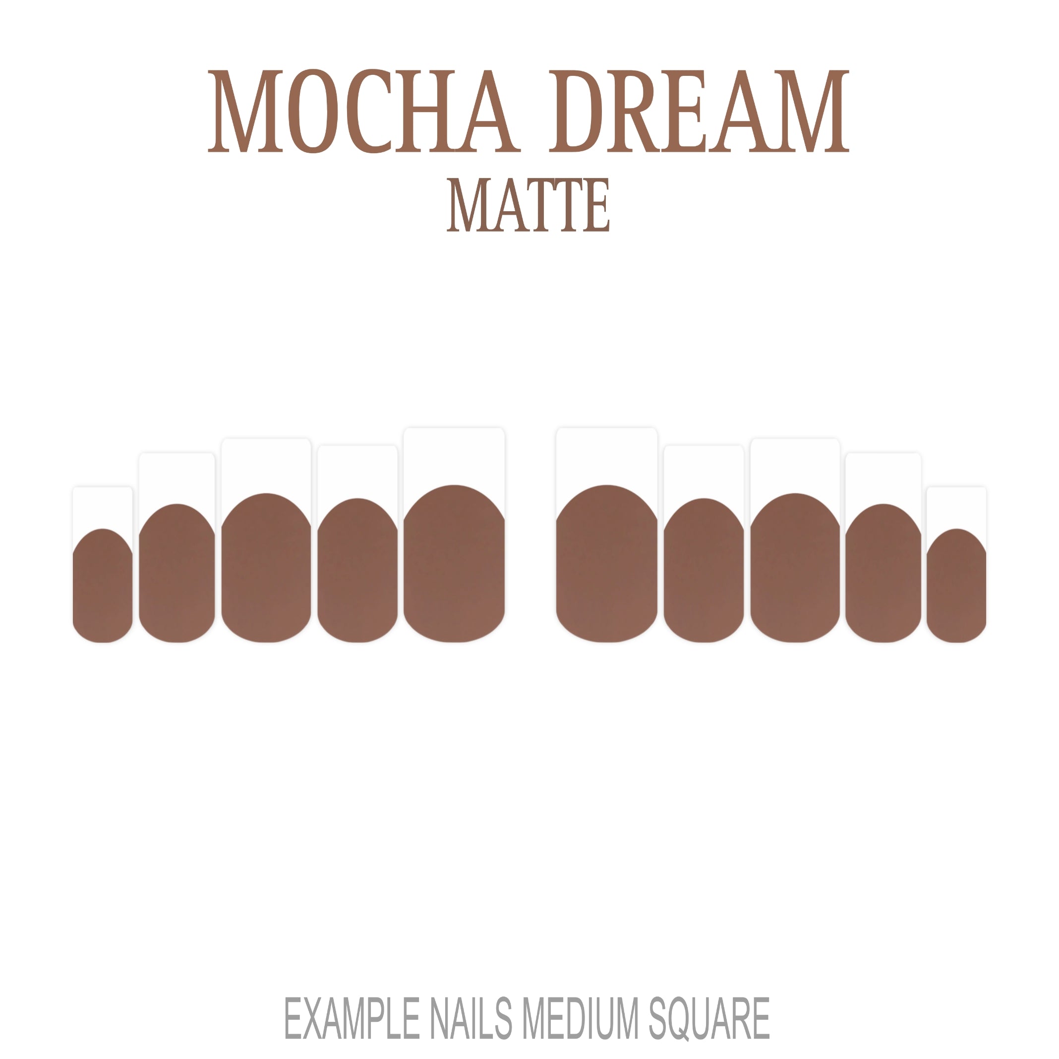 Mocha Dream mocha French tip nails