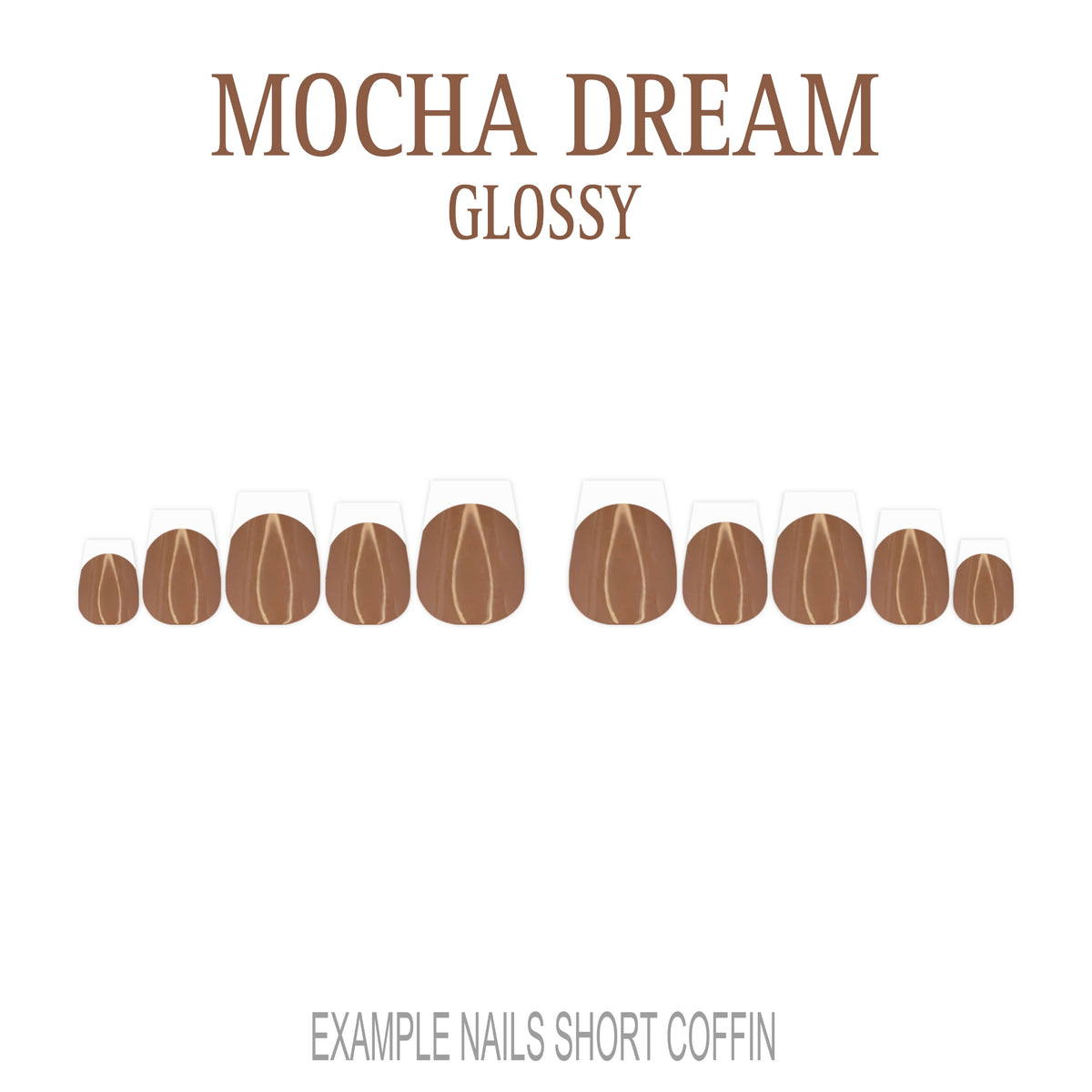 Mocha Dream mocha French tip nails