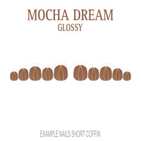Mocha Dream mocha French tip nails