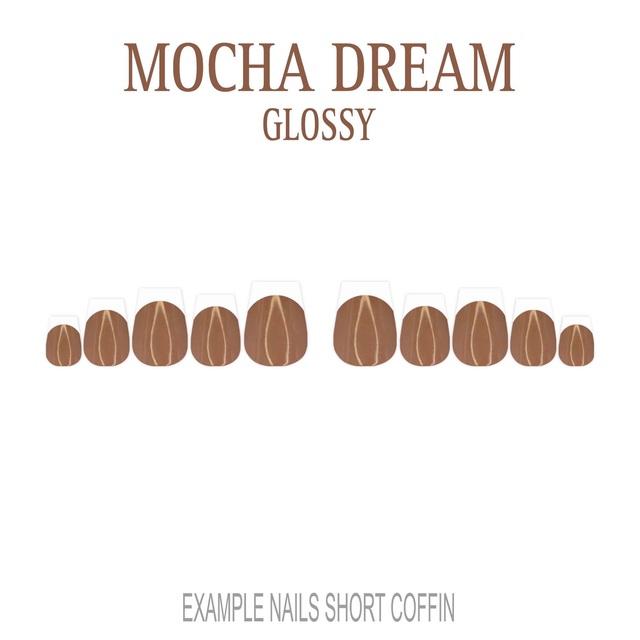 Mocha Dream mocha French tip nails