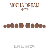 Mocha Dream mocha French tip nails