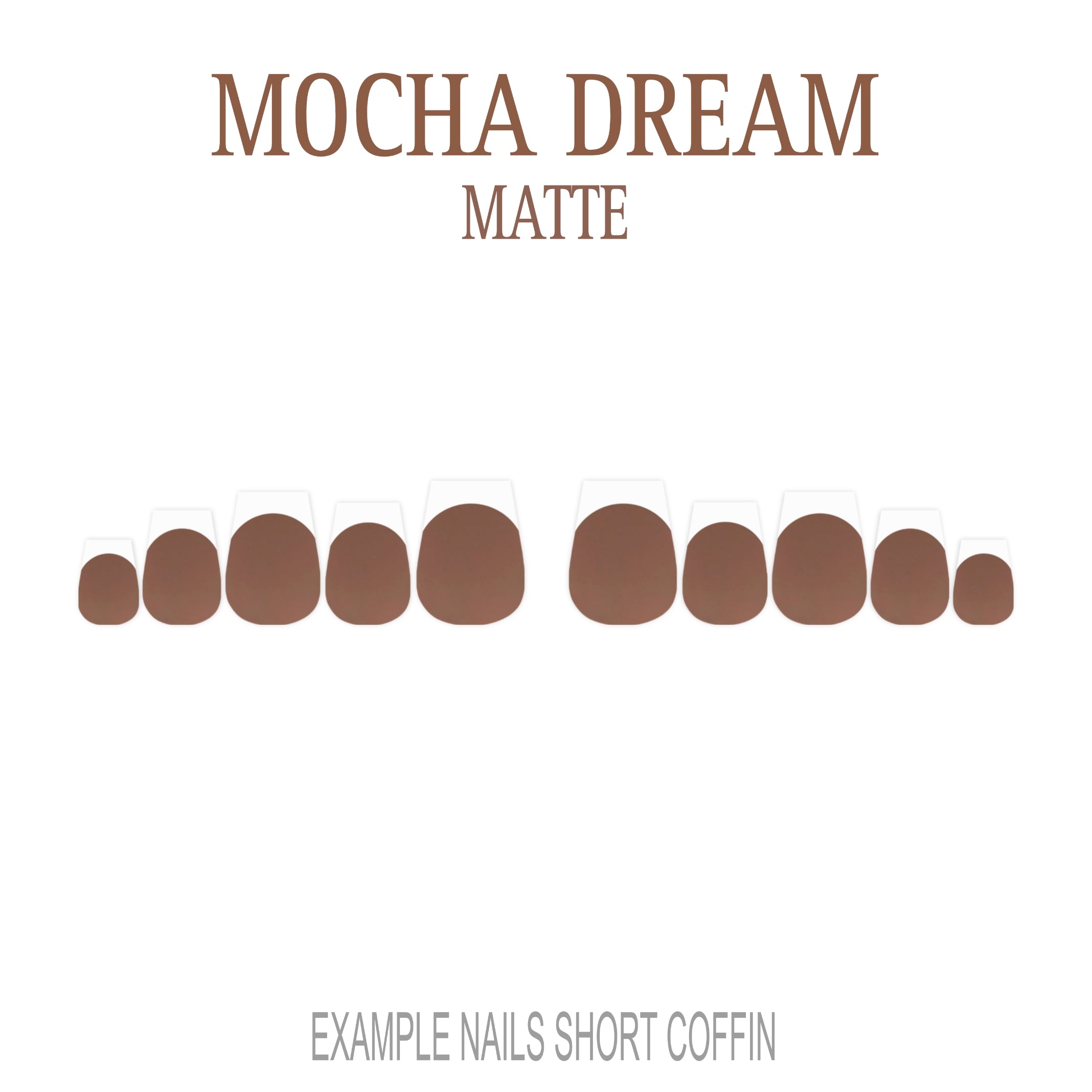 Mocha Dream mocha French tip nails