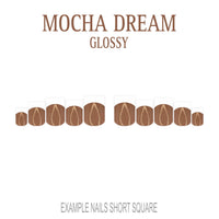 Mocha Dream mocha French tip nails