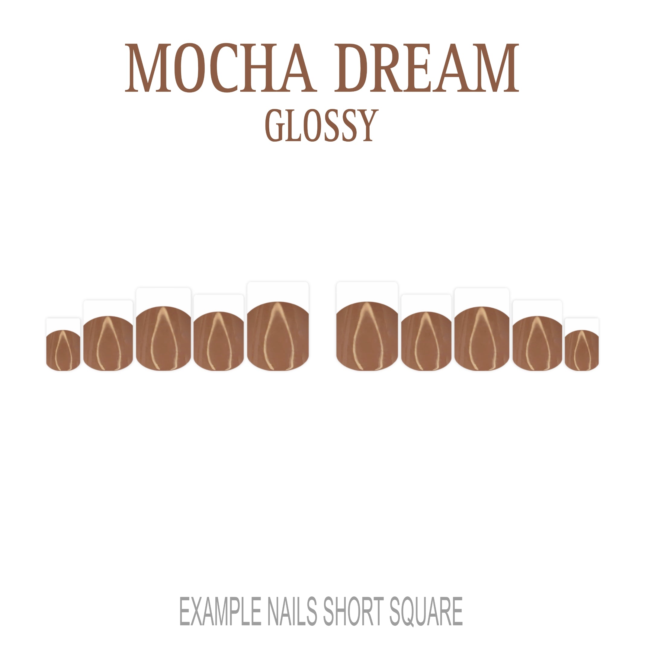 Mocha Dream mocha French tip nails