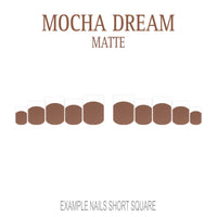 Mocha Dream mocha French tip nails