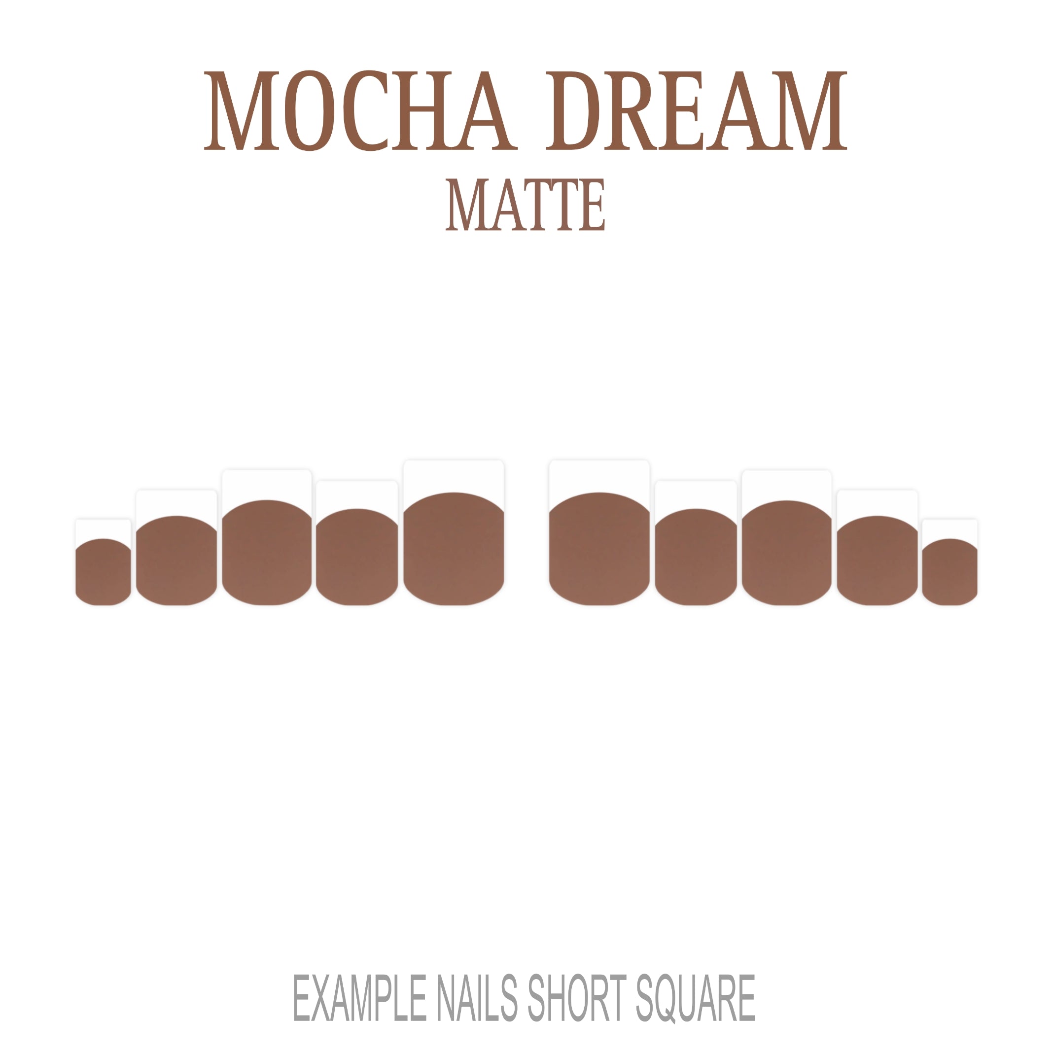 Mocha Dream mocha French tip nails