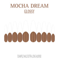 Mocha Dream mocha French tip nails