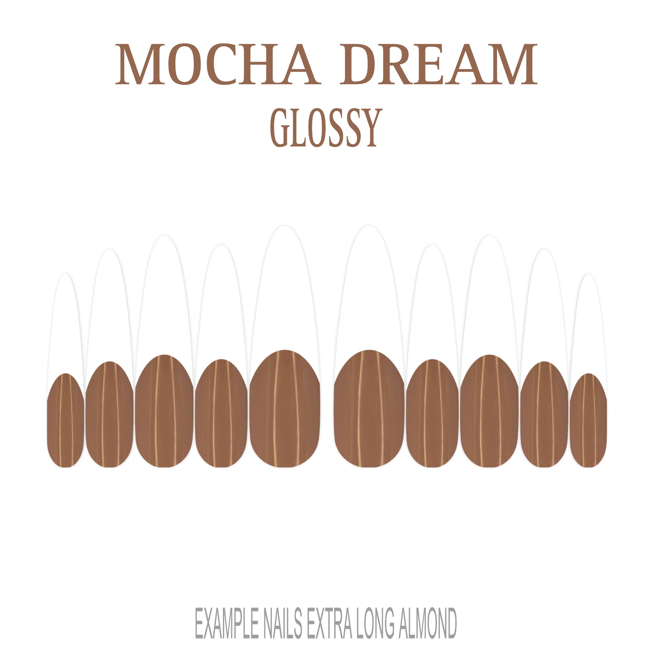 Mocha Dream mocha French tip nails