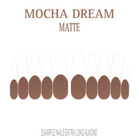 Mocha Dream mocha French tip nails