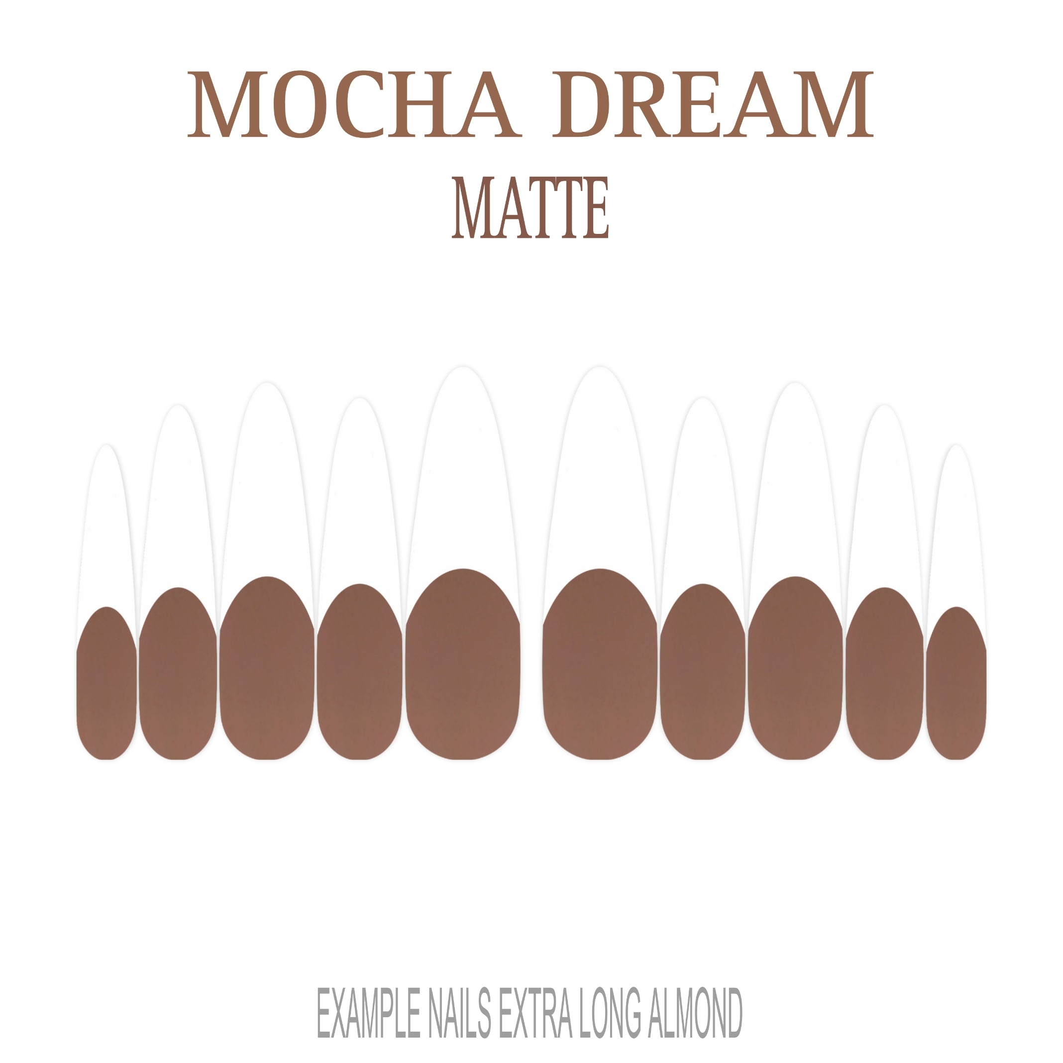 Mocha Dream mocha French tip nails