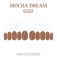 Mocha Dream mocha French tip nails