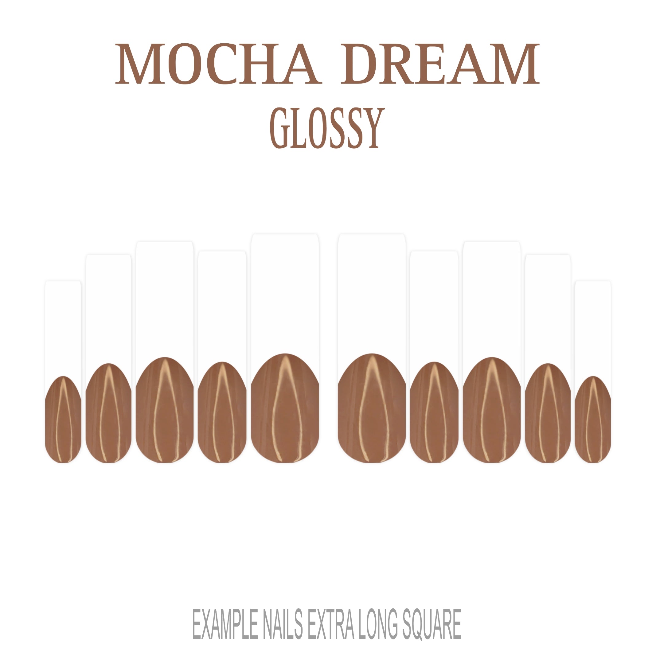 Mocha Dream mocha French tip nails