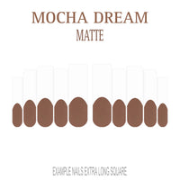 Mocha Dream mocha French tip nails